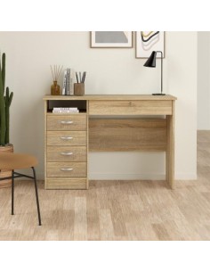 Scrivani 4 cassetti + 1 con serratura Quercia