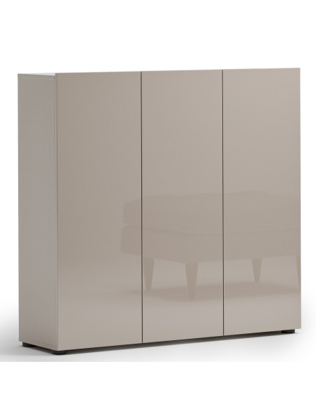 Scarpiera ingresso 3 ante cashmere laccato lucido