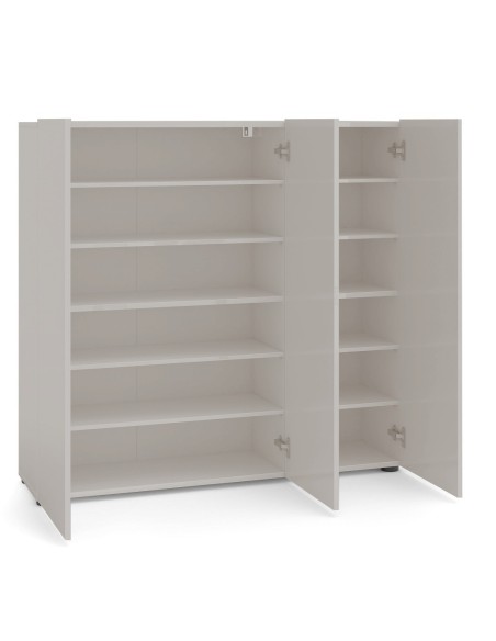 Scarpiera ingresso 3 ante cashmere laccato lucido