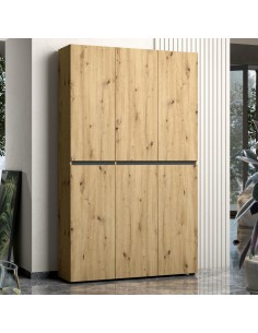 armadio 6 ante scarpiera rovere artisan antracite