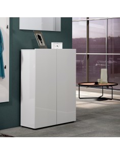 scarpiera ingresso 2 ante bianco laccato lucido