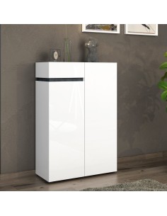 mobile ingresso scarpiera 2 ante 1 cassetto bianco laccato ossido