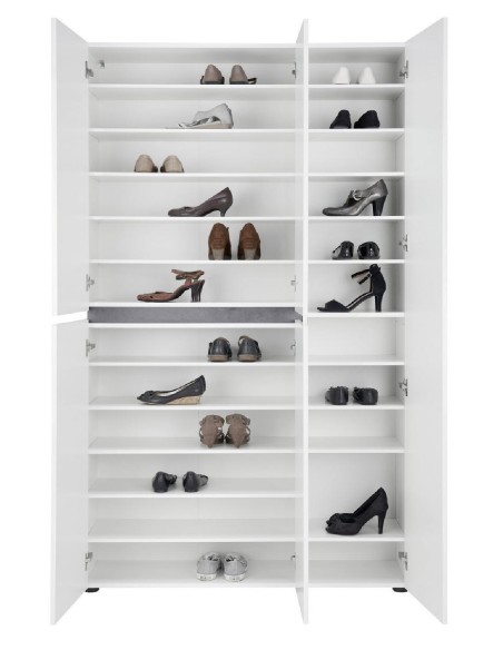 armadio scarpiera ingresso 5 ante bianco laccato lucido ossido