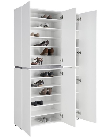 armadio scarpiera ingresso 5 ante bianco laccato lucido ossido