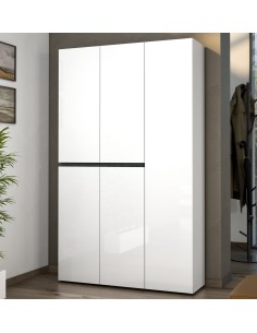 armadio scarpiera ingresso 5 ante bianco laccato lucido ossido