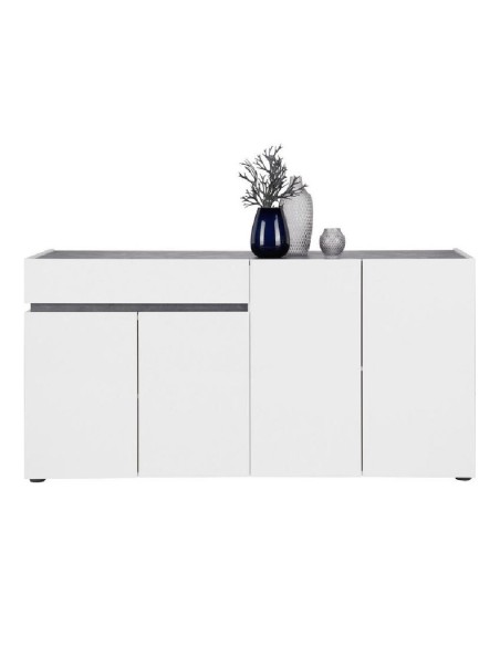 credenza 4 ante 1 cassetto bianco laccato ossido