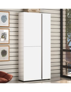armadio multiuso scarpiera bianco laccato lucido antracite alto