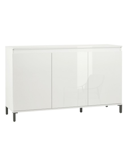 Madia 3 ante bianco laccato lucido su piedi