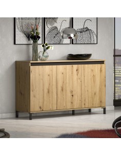 madia 3 ante rovere artisan su piedini