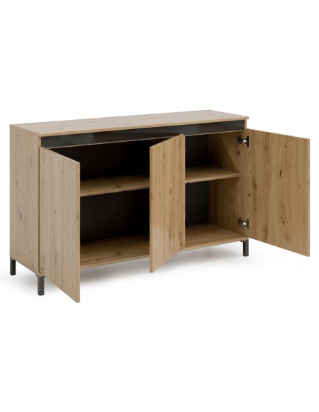 madia 3 ante rovere artisan su piedini