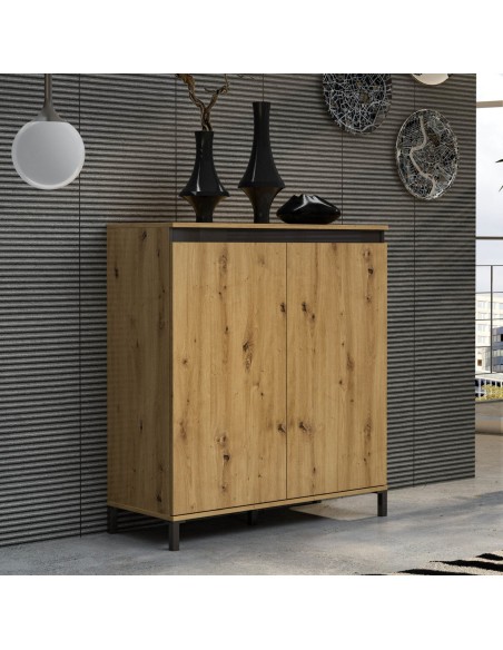 Credenza genio rovere artisan 2 ante su piedini soggiorno