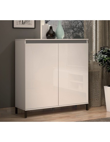 credenza dispensa alta 2 ante bianco laccato lucido