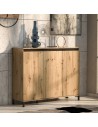 credenza alta su piedini rovere artisan 3 ante
