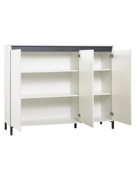 madia 3 ante bianco laccato lucido alta