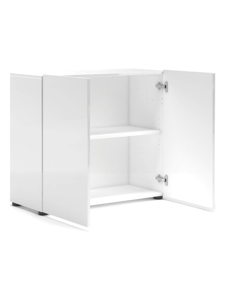 mobiletto madia 2 ante compatta bianco laccato lucido