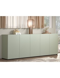 credenza lunga soggiorno verde salvia