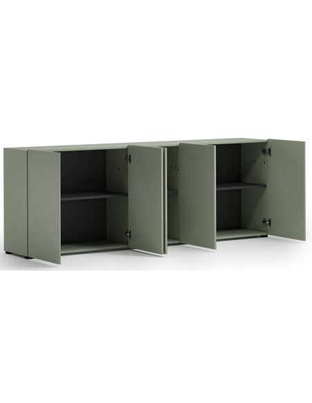credenza lunga soggiorno verde salvia