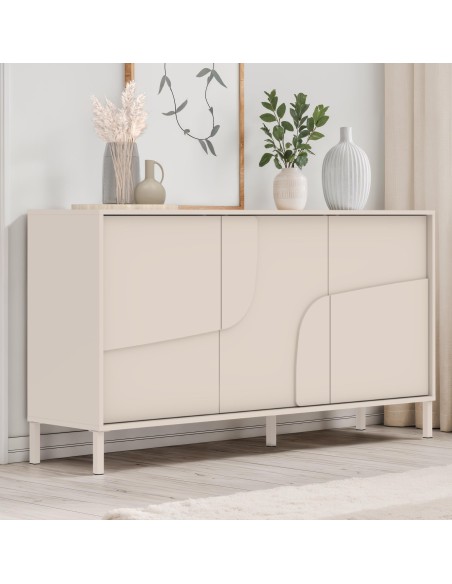 Madia 3 ante cashmere su piedini cm 155