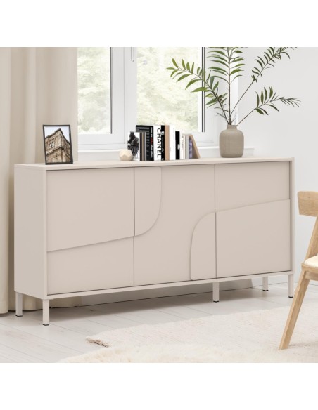 Madia 3 ante cashmere su piedini cm 155