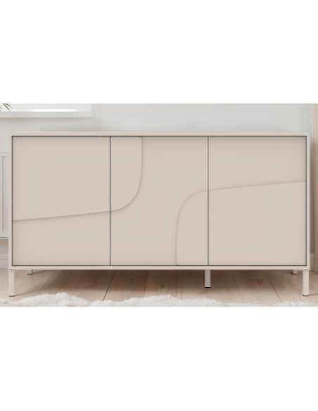 Madia 3 ante cashmere su piedini cm 155