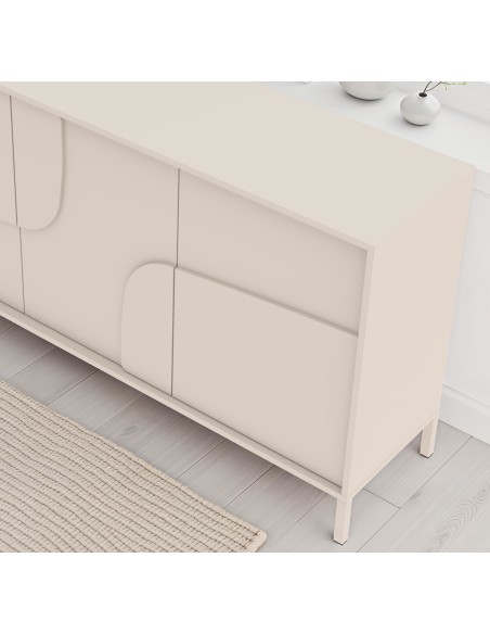 Madia 3 ante cashmere su piedini cm 155