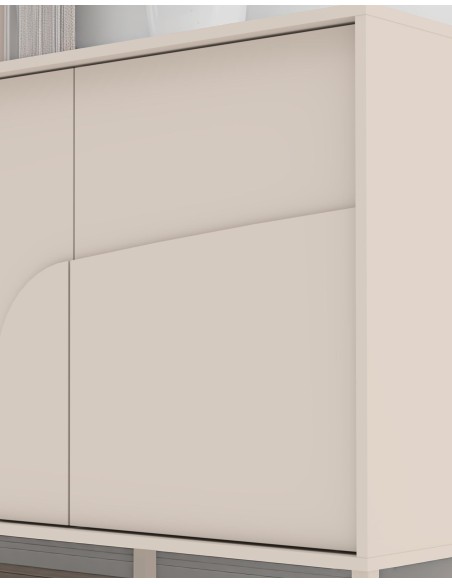 Madia 3 ante cashmere su piedini cm 155