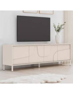 Porta TV 4 ante su piedini cashmere