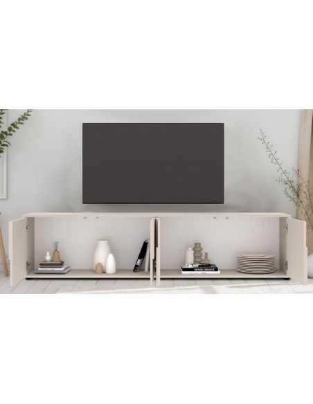 Porta TV 4 ante su piedini cashmere