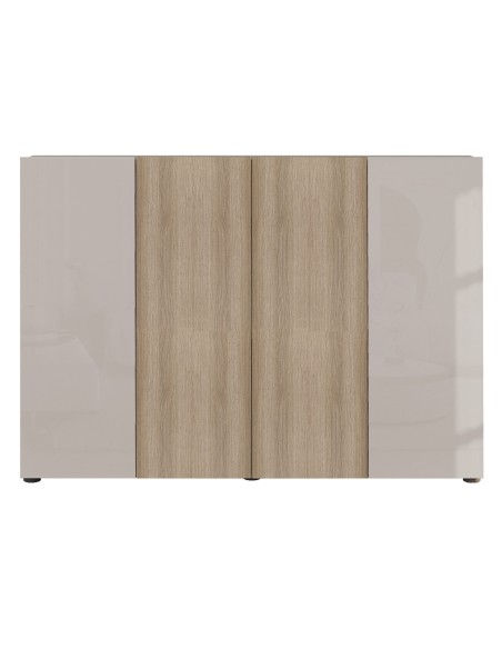 Scarpiera  mobile ingresso 4 ante cashmere lucido / rovere