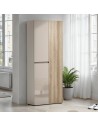 Armadio multiuso scarpiera 3 ante cashmere laccato lucido - rovere altezza 2 metri