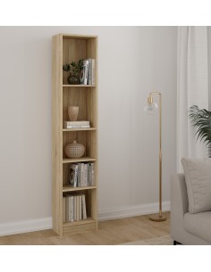 libreria alta e stretta quercia