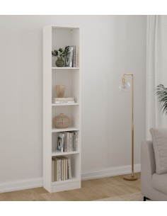 libreria alta e stretta bianco opaco