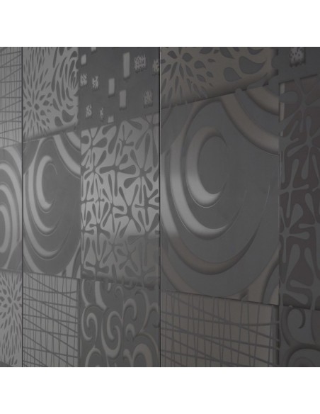 Madia 3 ante grigio serigrafato