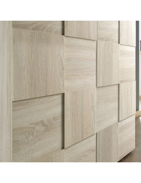 Credenza Madia con 3 ante in rilievo Rovere