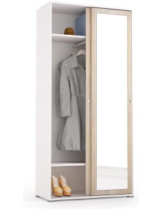 Armadio scorrevole con anta specchio.