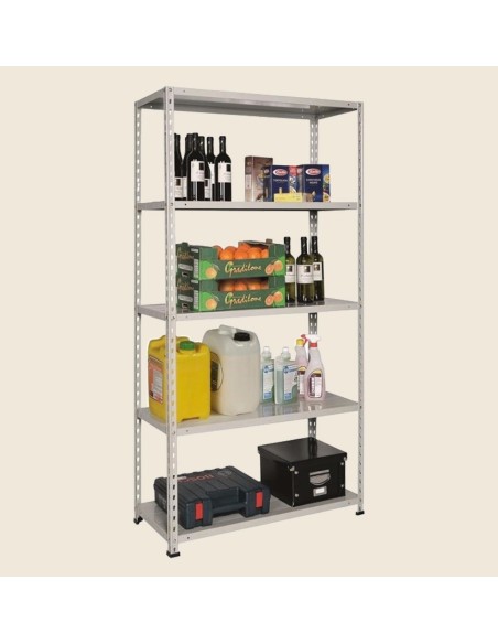 Scaffale kit in acciaio 5 piani rinforzati