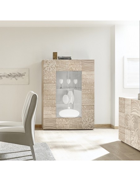 Vetrina 2 ante serigrafata rovere