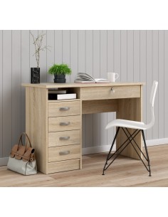 Scrivani 4 cassetti + 1 con serratura Quercia 2