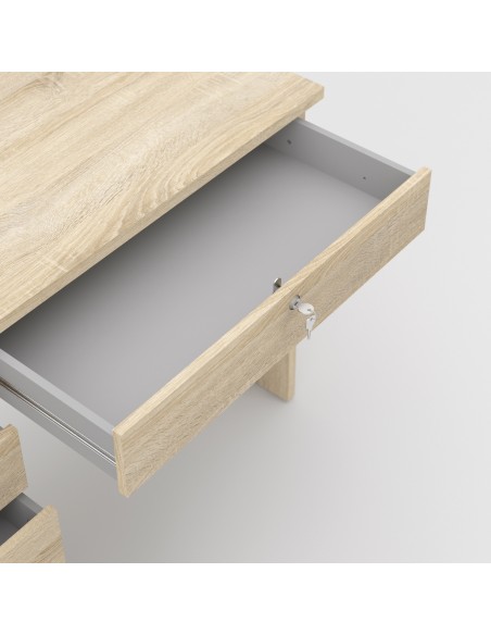 Scrivani 4 cassetti + 1 con serratura Quercia