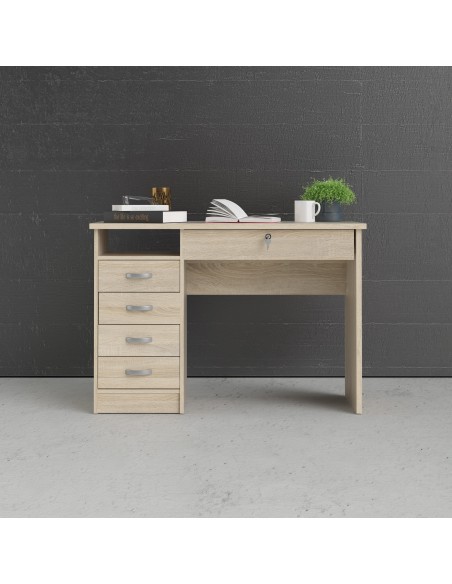 Scrivani 4 cassetti + 1 con serratura Quercia