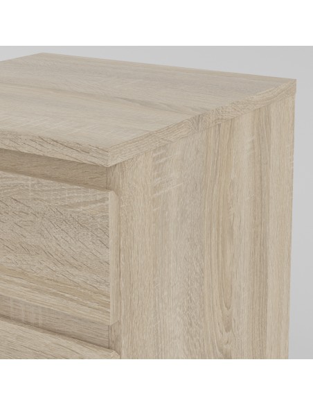 Cassettiera 5 cassetti alta e stretta quercia