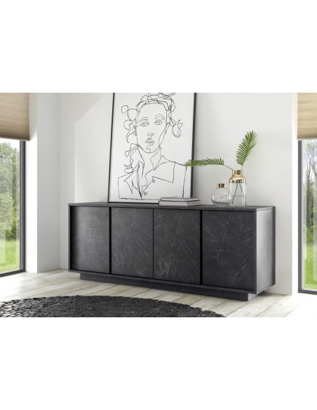 Madia / credenza 4 ante marmo nero
