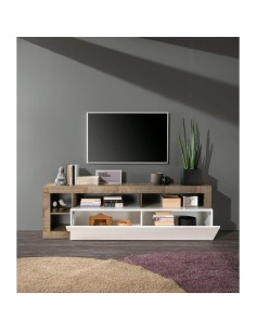 Porta TV 1 ribalta / 3 Vani Bianco Laccato / Pero 2