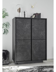 Madia 4 ante alta Marmo Nero