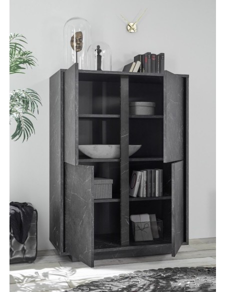 Madia 4 ante alta Marmo Nero