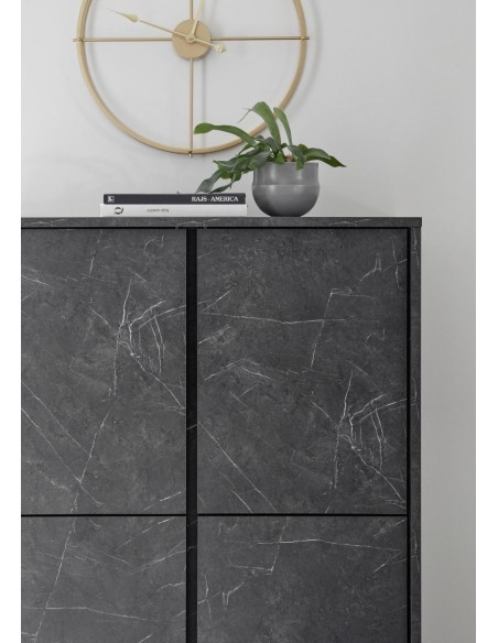 Madia 4 ante alta Marmo Nero