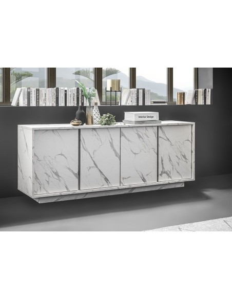 Madia 4 ante marmo bianco