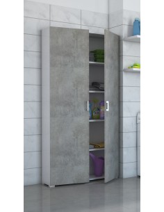 Armadio multiuso maxi volume Bianco/Cemento 2