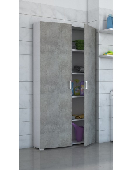 Armadio multiuso maxi volume Bianco/Cemento