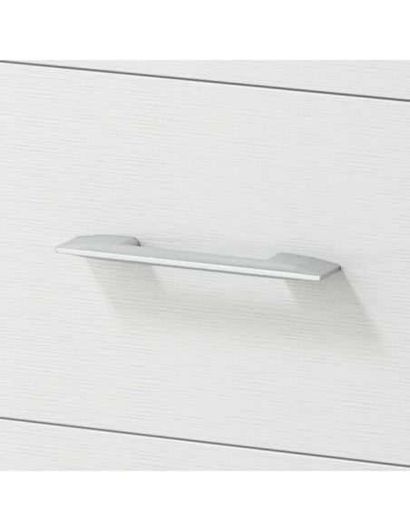 Cassettiera 4 cassetti top con cornice Bianco/Cemento